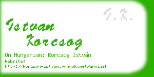 istvan korcsog business card